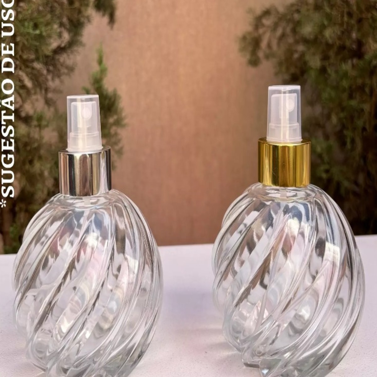Frasco vidro bolha espiral 250ml